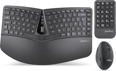 Draadloos Ergonomisch Toetsenbord Set met Verticale Muis en Numeriek Toetsenblok - Compact en Verstelbaar Typen
