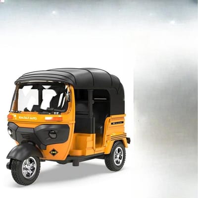 1:14 Lichtmetalen Driewieler Terugtrekauto Met Licht Muziek Model Speelgoed Vintage Auto Model