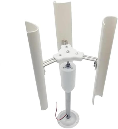 Windturbine Model - Energie Generator - Modelbouw Project - Driefase Magneet - 42cm Hoog - Zwart