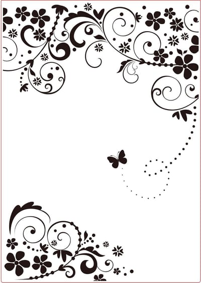 Vaessen Creative Embossing Template A4 Fram Vlinder