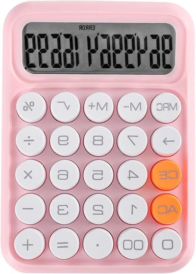Desktop Rekenmachine - Flexibel toetsenbord - Dagelijkse berekeningen - Aanpasbare toetsen - 15.5 cm - Roze