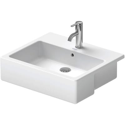 Duravit Vero semi-recessed washbasin with 1 tap hole 0314550000