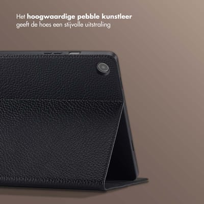 Selencia Tablet Hoes - Geschikt voor Samsung Galaxy Tab A9 Plus - tablet Bookcase - Zwart