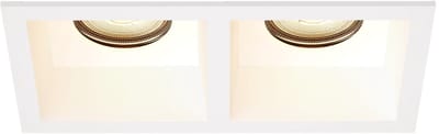 Ledvion – LED Inbouwspot Dubbel Vierkant 162x150x175mm – Wit – Dimbaar – GU10 – 2700K – 3W – IP20