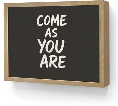 Wandlamp 40x30 cm - Oplaadbaar - Quote - Zwart - Simpel - Wandlampen binnen woonkamer - Slaapkamer lamp - Decoratieve nachtlamp - Vloerlamp draadloos