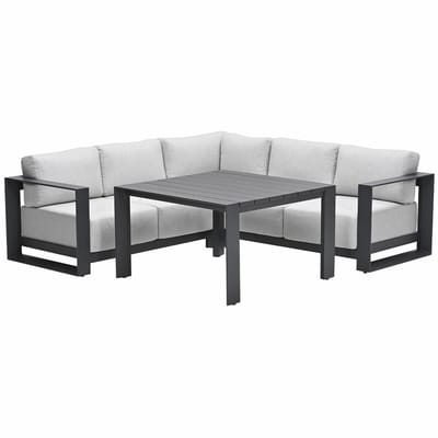 Garden Impressions Malakka lounge dining set 4-delig - valley sand