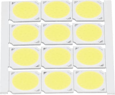 Annadue Ronde LED-chip 12W 36-41V 1080LM, COB-lichtbron Hoog Vermogen, 12 Stuks voor Doe-het-binnenverlichting Verlichtingsaccessoire (wit Licht)