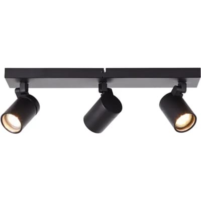 Aquavive Opbouwspot Irminio - Zwart - 45cm - 3xgu10