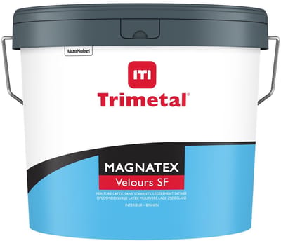 Trimetal Magnatex Velours SF - Watergedragen lage zijdeglans ( soft ) muurverf voor binnen - Kleur RAL 9010 Pure White ( gebrokenwit ) - 10 L