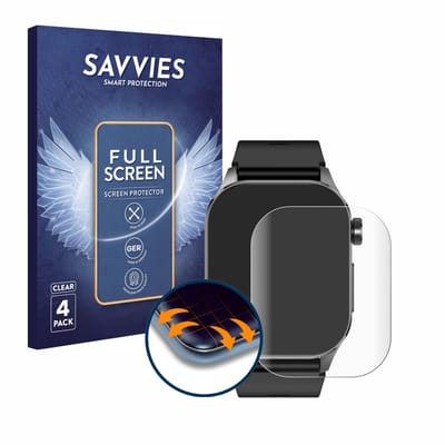 Savvies - Screenprotector voor Kardena Care Pro 4 / 5 Modern - Folie Beschermfolie transparant volledig dekking 4 Stuks