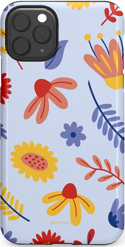 Casetastic hoesje geschikt voor Apple iPhone 11 Pro Max - Dubbellaagse bescherming - Bloemenval - Fashion Case - Lavendel Goud Terracotta