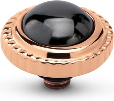 Melano Twisted Smooth Gem Steentje Hematite | Rosé