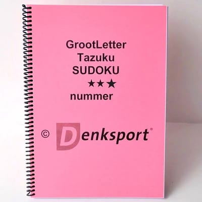 Denksport Grootletter – Sudoku puzzelboek – Niveau 3 – 3 Sterren