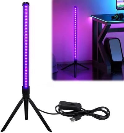 Dailygoods- Zwartlichtbuis 41 cm - UV-lamp - Partylicht - Podiumverlichting - Draagbaar - Aluminiumlegering en PC-display