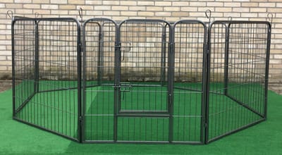 Heavy Dutch Kippenren Kippenhok M - 640 cm Omtrek - 60 cm hoog - Antraciet Hamerslag