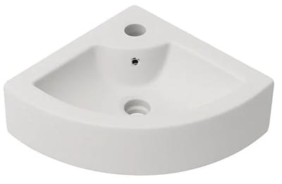 DutchLine Corner Hoekfontein - Mat Wit - 1 Kraangat