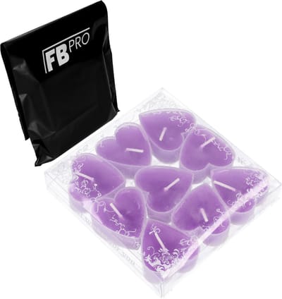 Kaarsen - Hartjes kaarsen - Theelichtjes - Set van 9 waxinelichtjes - Ideaal voor decoratie of feesten en cadeaus - 70 minuten brandduur en stabiele vlam - Verpakt in geschenkdoos - Perfect voor Valentijnsdag of bruiloften en diners - Paars