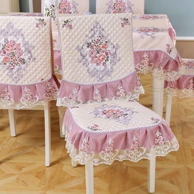 Housse de chaise épaisse antidérapante, moderne et minimaliste, anti-poussière, en coton et dentelle, imprimée, 1 pièce chair cover 1pcs