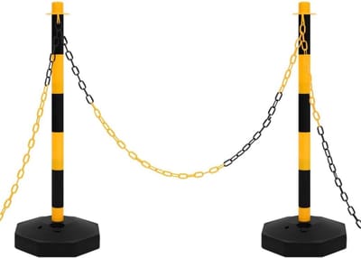 Afzetpaaltjes met Kunststof Ketting voor Tijdelijke Afbakening