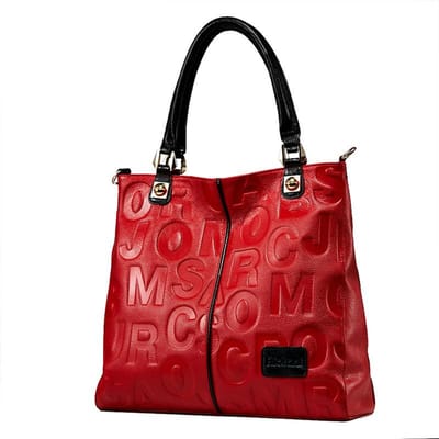 Nieuwe Dames Tas van Echt Leer Modieus en Veelzijdig Koeienhuid One-shoulder Crossbody Tas Dames Handtas Grote Tas red