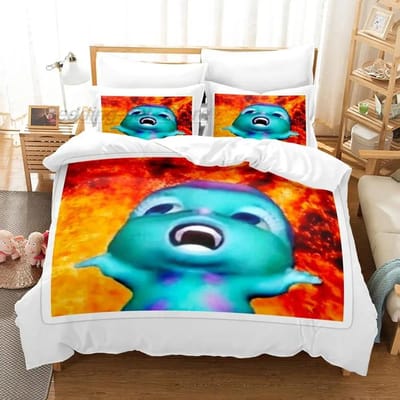 Nieuwe Bibble Meme Beddengoed Collectie Enkel Tweepersoons Volledig Queen King Size Bed Collectie Volwassen Kinder Slaapkamer Dekbedovertrek Collecties 3D Anime Met Beddengoed Lijn 70x133cm 2pcs