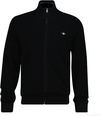 GANT Vest MICRO TEXTURED COTTON ZIP CARDIGAN Set van 1