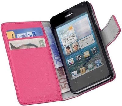 HC Bookcase Flip Wallet Telefoonhoesje - Huawei Ascend Y300 Roze