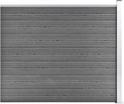 Schuttingpaneel WPC - Tuinscherm Hekwerk - Privacy Veiligheid - Dubbelzijdig Design - 175x146 cm - Grijs