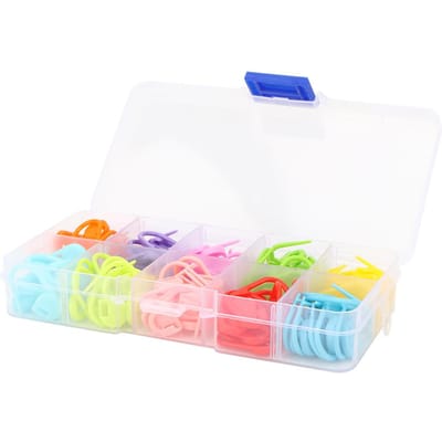 Duurzame Plastic Veiligheidsbroche Speld Steekmarkeerder Naaldclip Breien Stekenteller white