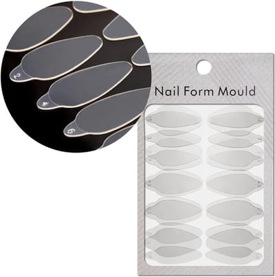 MollyLac ST012-3 Serie - Zelfklevende Siliconenvormen - 24 stuks - Ovalen - Snelle Franse Manicure