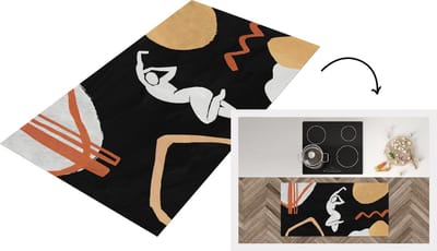 Keukenloper - Loper keuken - Vrouw - Abstract - Kunst - 120x60 cm - Keukenloper vinyl
