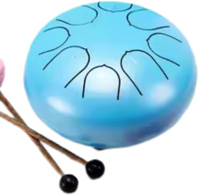 Livano Handpan - Tongue Drum - Steel - Regen - Klankschaal - Blauw