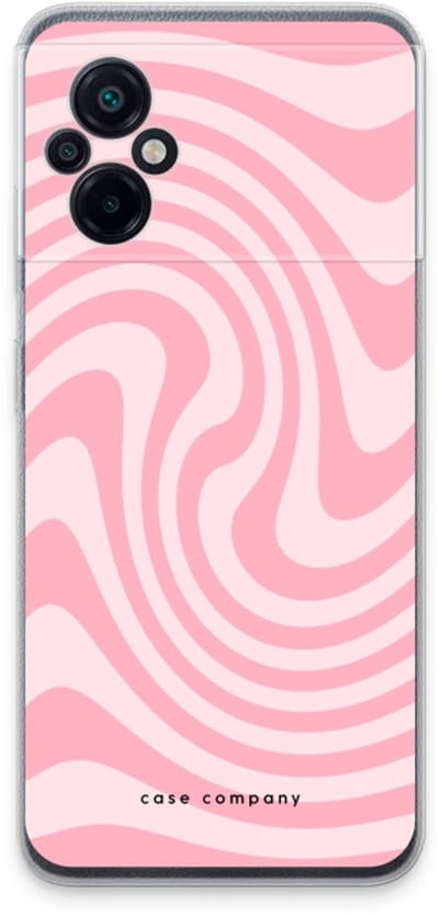 Case Company® - Hoesje geschikt voor Xiaomi Poco M5 hoesje - Swirl Roos - Soft Cover Telefoonhoesje - Bescherming aan alle Kanten en Schermrand