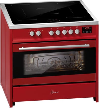 GURARI inductiekookplaat met elektrische oven E 913 R Inductiekookplaat 90 cm, Range Coocker met 5 inductiezones (2 Flex Zone) allemaal met booster