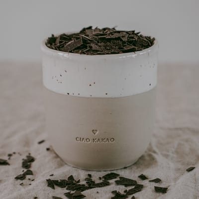 Mok - Ciao kakao - Tas - Aardewerk - Handgemaakt - Keramiek - Servies - Decoratie - Geschenk - Cadeau - Koffie - Thee - Origineel Cadeau - Uniek - Vrienden - Koffietas - Tas