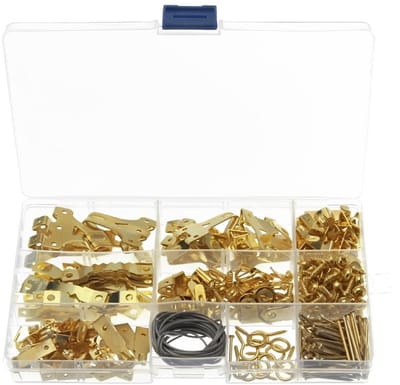 Dailygoods- Fotohaak Set - 282 Stuks - Hoogwaardige Metalen Haakjes - Robuust en Stabiel - Geschikt voor Foto's en Spiegels - Europese Design