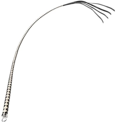 RISE - Japanse Bull Whip - 120 cm - Zwart/Wit