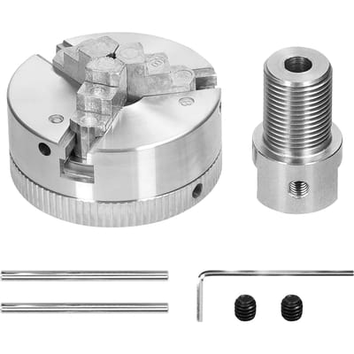 Draaibank Chuck 3 Kaken/4 Kaken Handmatige Zelfcentrerende Montagebout voor Slijpen Frezen Draaimachine 3 jaws-5mm