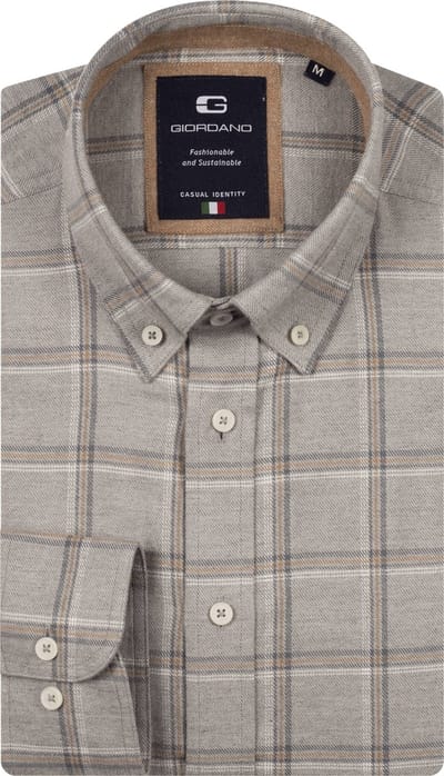Giordano – Loretto – Overhemd – Button Down – Regular fit - Soft Grey – 527863-91