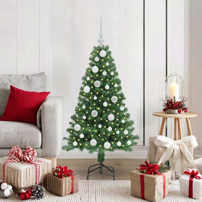 vidaXL - Kunstkerstboom - Groen - 120 - cm - PVC - en - Staal - en - Kunststof
