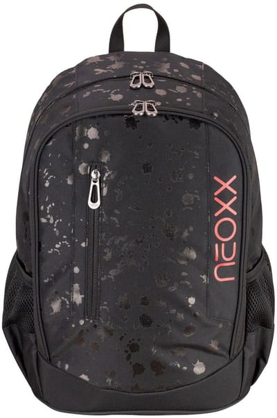 neoxx Schoolrugzak met laptopvak Flow School Backpack Splash In Black Zwart
