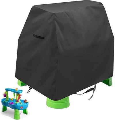 Picknicktafel Cover - Speeltafelhoes Buitenshuis - Buitenspel Beschermen - Elastische randen - 22L x 8W cm - Zwart