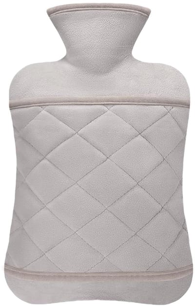 Dailygoods - GWAWG Grote warmwaterkruik met hoes, 2 liter, warmwaterkruik met hoes, kangoeroezak, lekvrij bedontwerp voor handen, voeten, schouders, nek, buik, benen