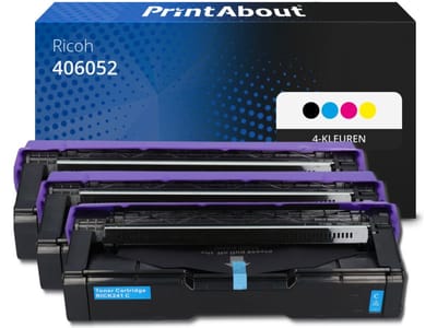 PrintAbout huismerk Toner 406052 (406094) 4-kleuren Multipack Geschikt voor Ricoh
