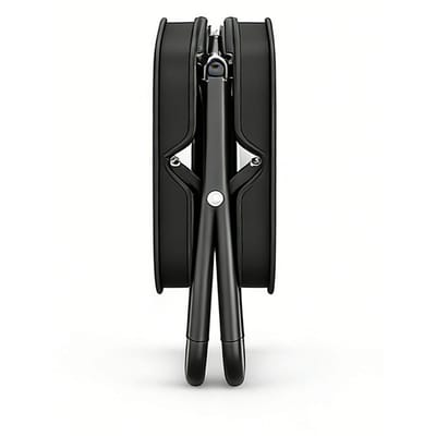 Kampeerstoel Stalen Frame Robuuste Draagbare Opvouwbare Stoel voor Vissen Wandelen Buitenactiviteiten black