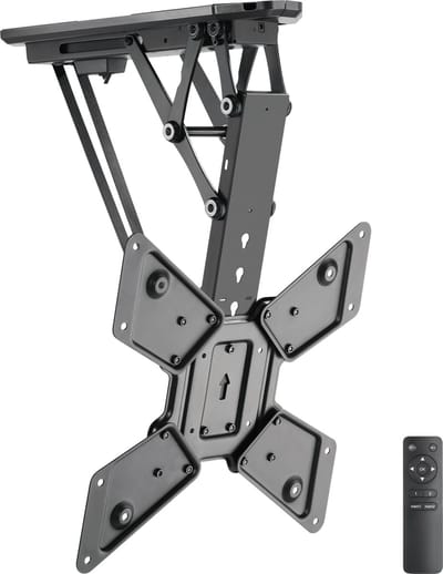 Elektrische Universele Televisie Plafondbeugel 23-55 Inch - TV Beeldscherm Plafondhouder Plafondsteun - Plafond Ophang Beugel Steun Houder - Ceiling Mount Ophangsysteem - Met Kabel Management - Inclusief Bevestigingsmateriaal - Kantelbaar