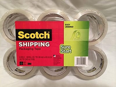 Verzending verpakkingstape, 1,88 inch x 54,6 Yards, 6 rollen