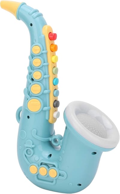 Saxofoon Speelgoed - Muzikaal Instrument - Kinderen Leren - 5 Volume Niveaus - 28 x 10 x 20 cm - Blauw