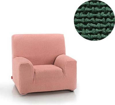 Belmarti® Fauteuilhoes Milan 70cm tot 110cm breed Groen - Premium bi-stretch stof - horizontaal en verticaal rekbaar - antistatisch en ademend katoen