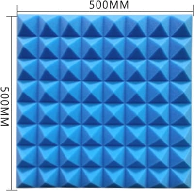 Akoestisch Schuim - Geluidsisolatie Panelen - Studio Geluid - Piramide Vorm - 50X50X5Cm - Geel